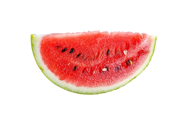 Red ripe watermelon with cutout slices Isolated on white background