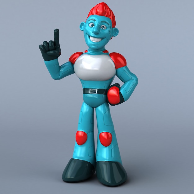 赤いロボット-3Dキャラクター