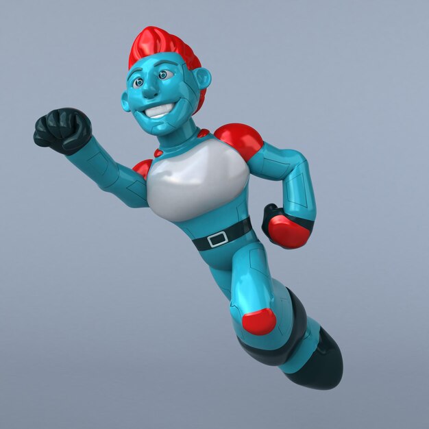 赤いロボット-3 Dイラストレーション