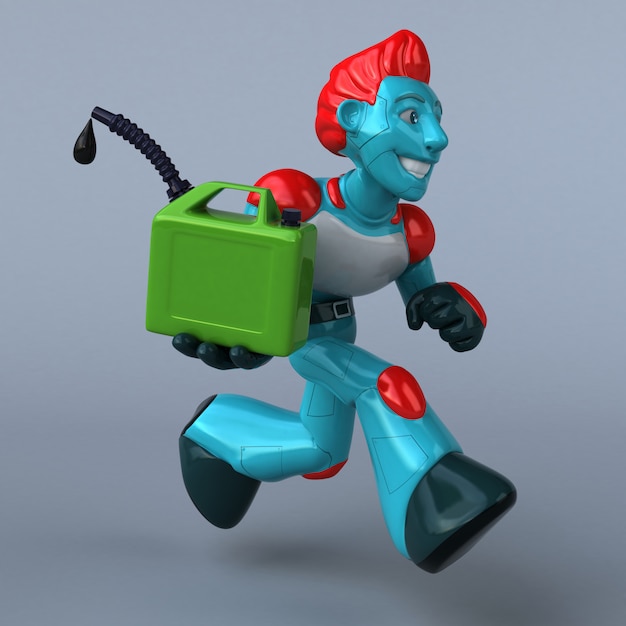 Red Robot - 3D Illustration