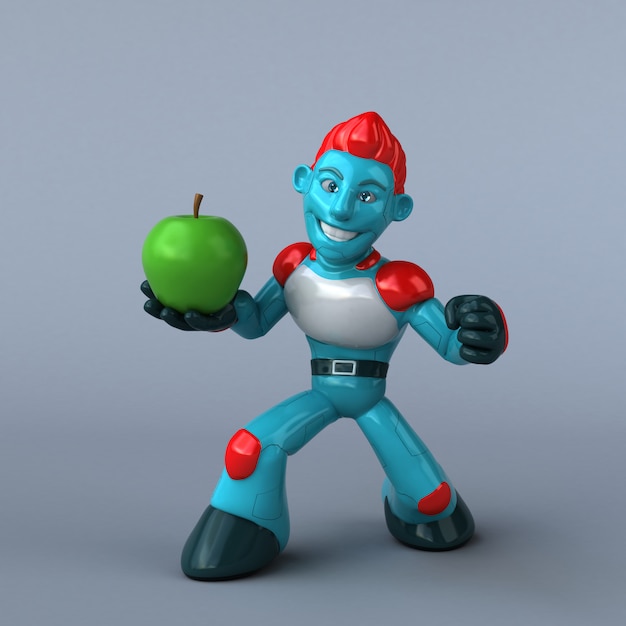 Red Robot - 3D Illustration