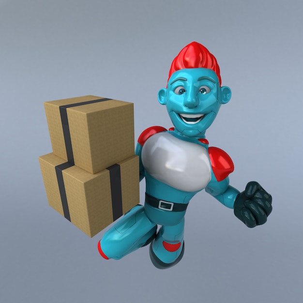 Red robot - 3d karakter