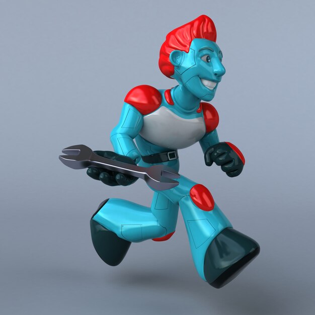 Red robot - 3d karakter