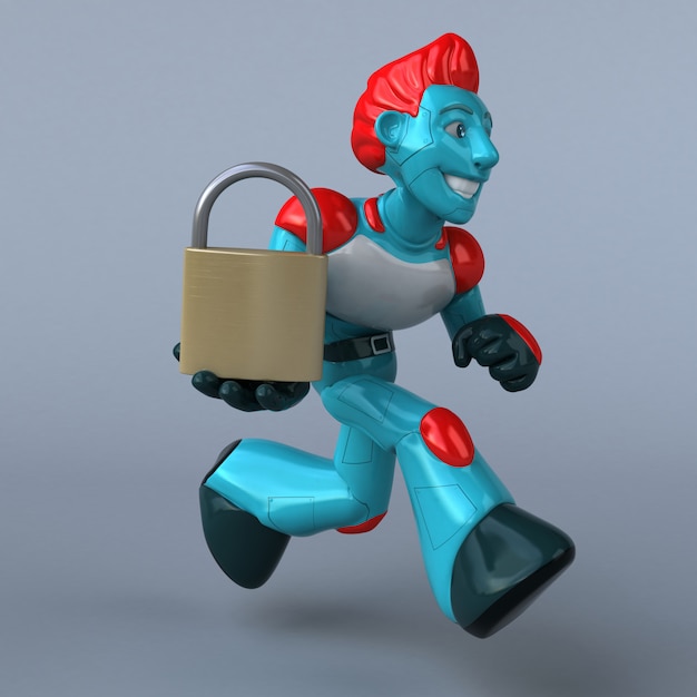 Foto red robot - 3d karakter