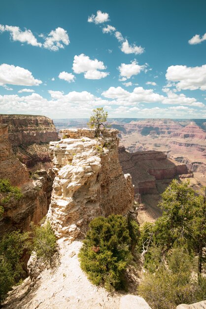 Foto red rock canyon montagne rocciose canyonland paesaggio panoramico del parco nazionale del grand canyon in arizona