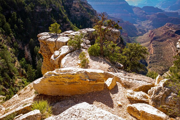 Red rock canyon rotsachtige bergen landschap van grand canyon panoramisch uitzicht op nationaal park in arizona