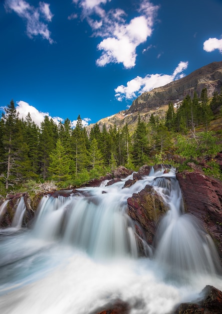 Red Rock Falls, Glacier National Park VS.