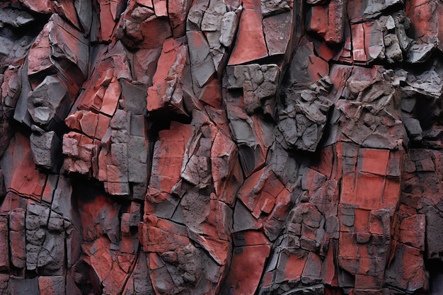 Photo red rock texture background close up of red stone texture background