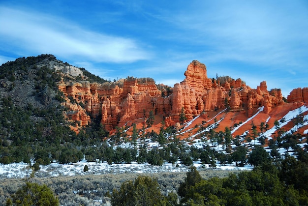 Rocce rosse nel parco nazionale del bryce canyon