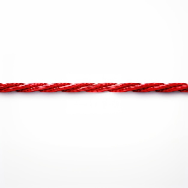 Premium Photo  A red rope with a white background and a red rope in the  corner.