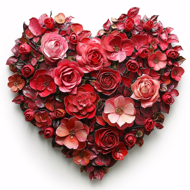 Red Rose Flowers Heart Shape Love Struck A Valentines Affair