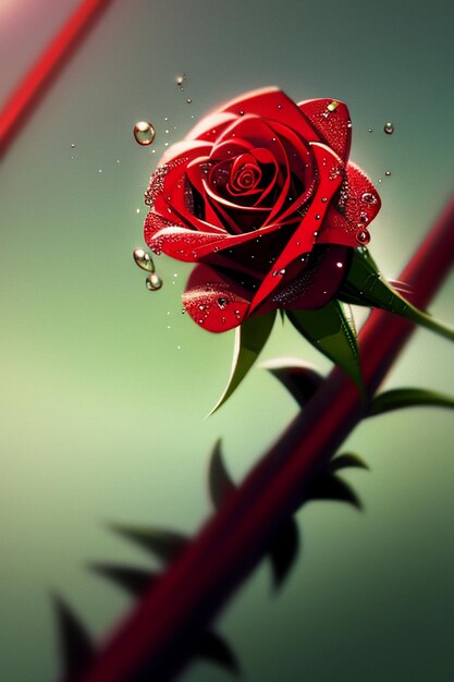 Red rose hd wallpaper background illustration cartoon animation design material