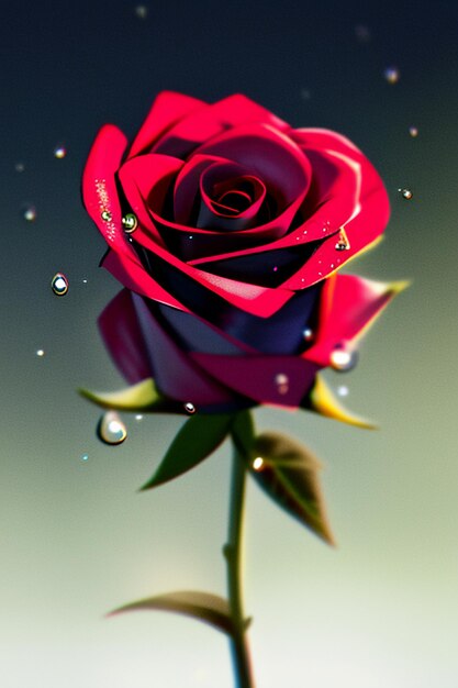 Red rose HD wallpaper background illustration cartoon animation design material