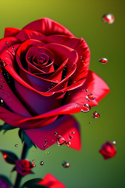 Red rose hd wallpaper background illustration cartoon animation design material