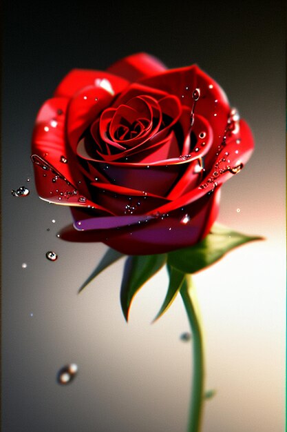 Red rose hd wallpaper background illustration cartoon animation design material