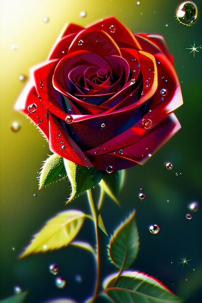 Premium AI Image | Red rose HD wallpaper background illustration ...