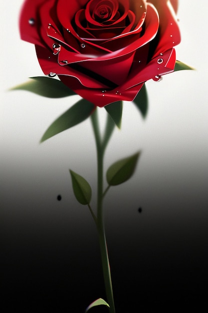 Красная роза HD обои фоновая иллюстрация мультфильм анимация дизайн материала