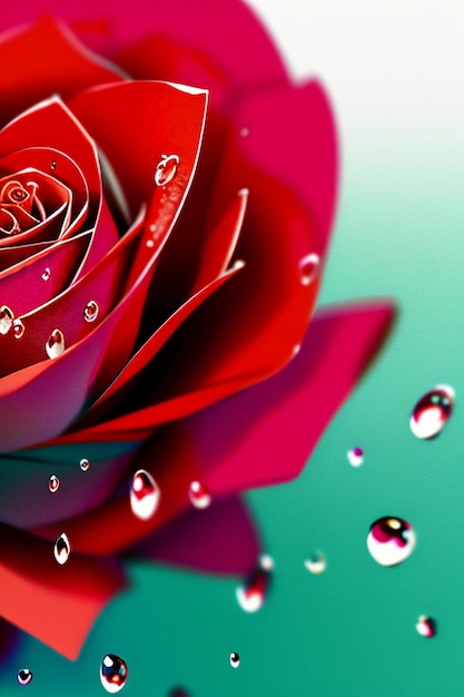 Red rose HD wallpaper background illustration cartoon animation design material