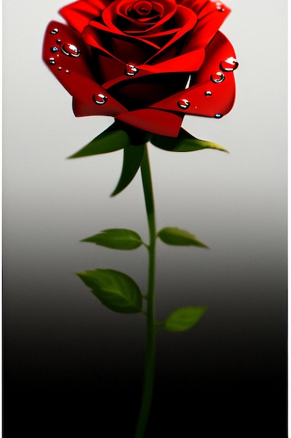 Red rose HD wallpaper background illustration cartoon animation design material