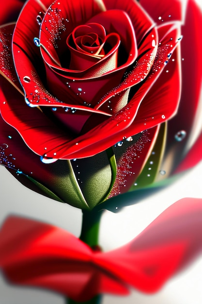 Red rose HD wallpaper background illustration cartoon animation design material