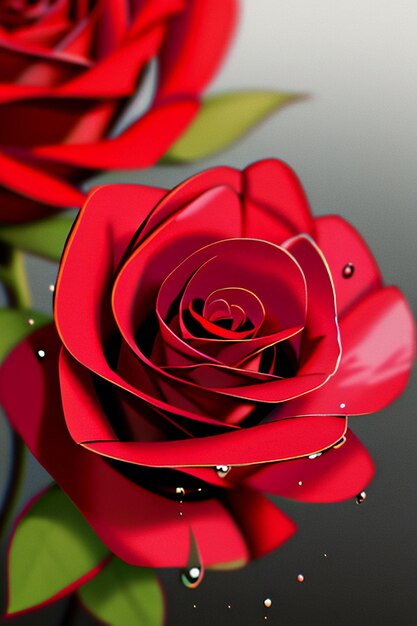 Red rose hd wallpaper background illustration cartoon animation design material