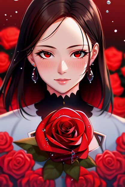 Red rose hd wallpaper background illustration cartoon animation design material