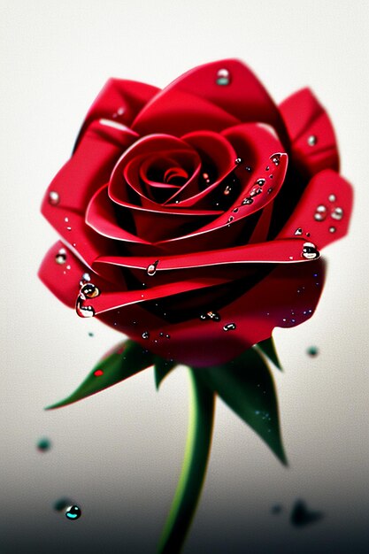 Red rose hd wallpaper background illustration cartoon animation design material