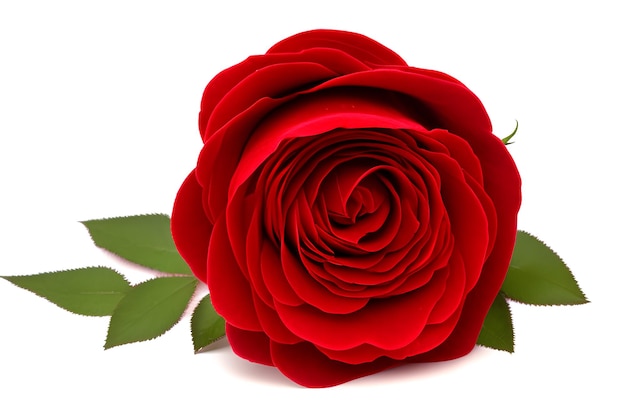 Red Rose Isolated On White Background