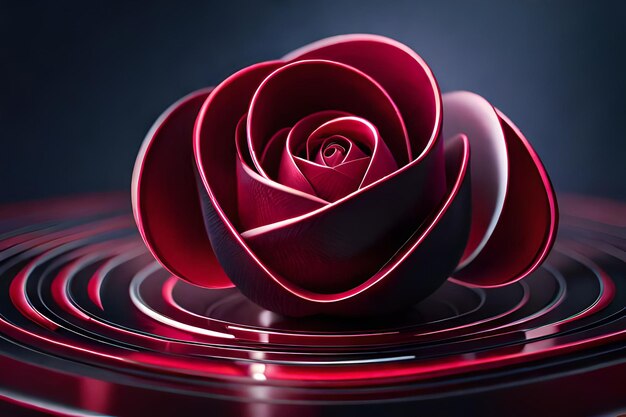 A red rose made by the company of the company