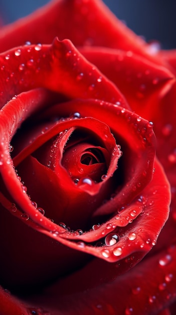 Red rose photo wallpaper background AI Generated