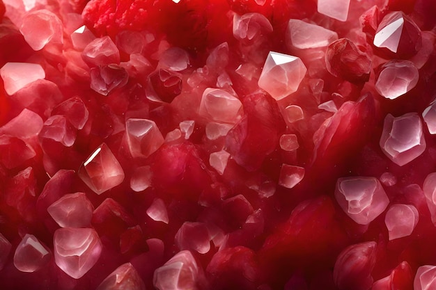 Foto struttura a macroistruzione di quarti di rosa rossa