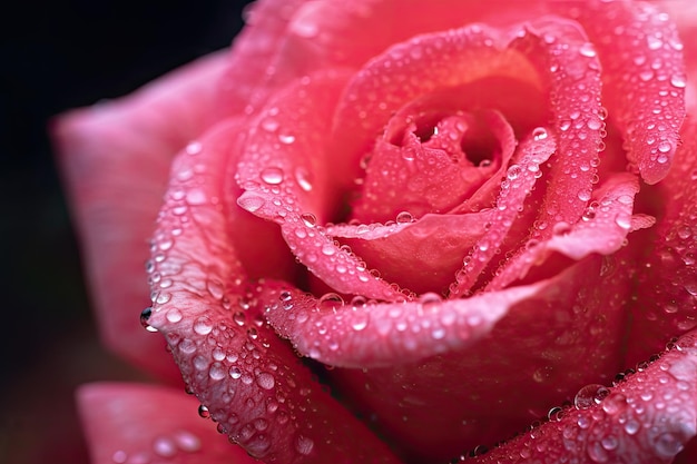 Photo a red rose with water droplets on it