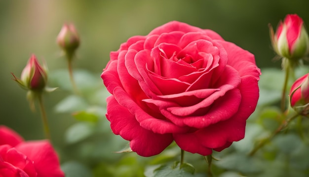 Photo a red rose with the word  rose  on it