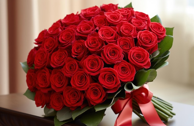 Premium AI Image | Red Roses Background