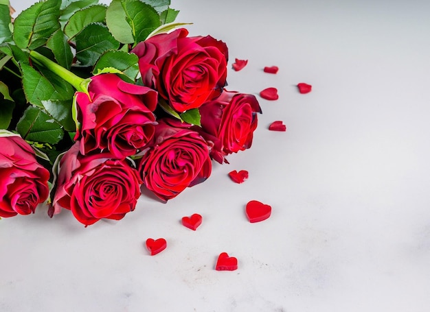 Red roses on background