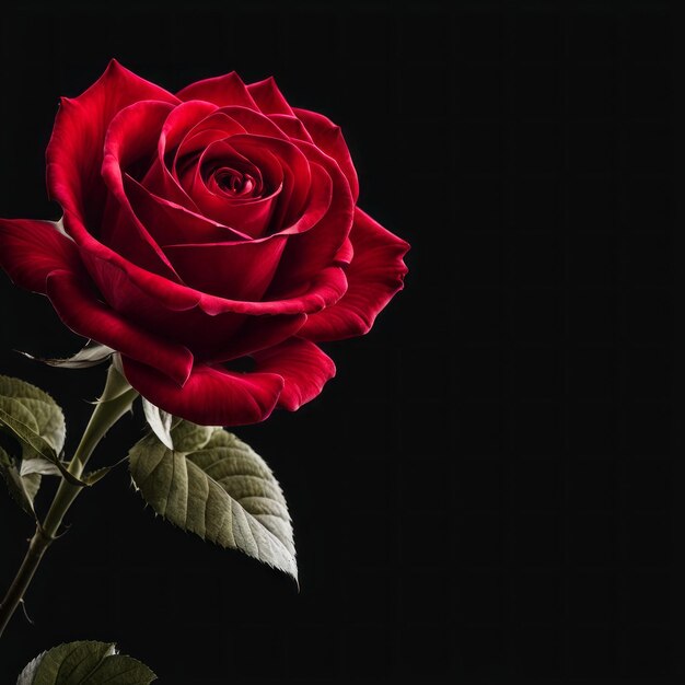 Red Roses on a black background