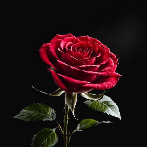 Red Roses on a black background