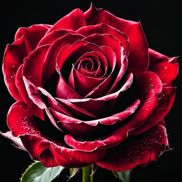 Red Roses on a black background