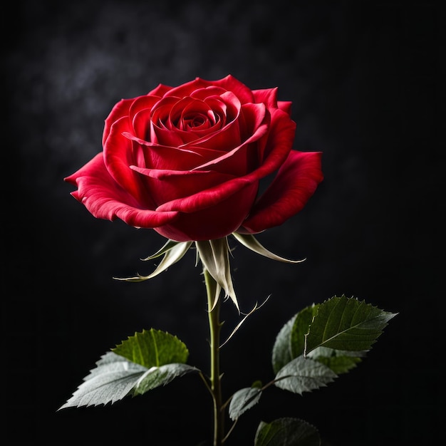 Red Roses on a black background