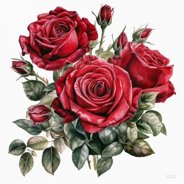 Photo red roses bouquet