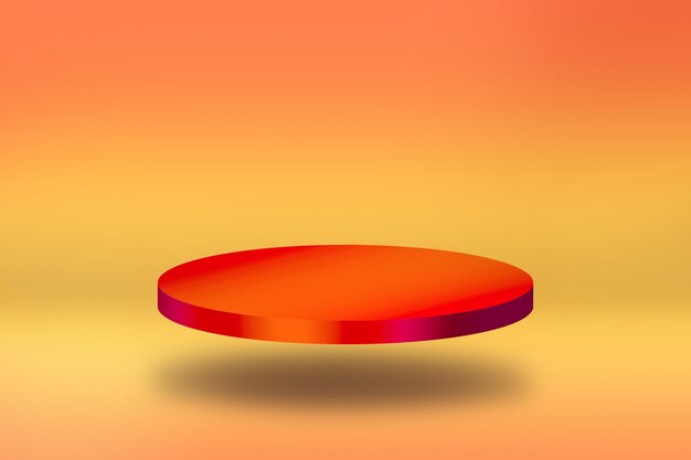 A red round object with a red disk on it.