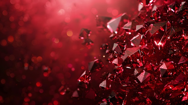 Photo red ruby gemstone luxury jewel shiny crystal background