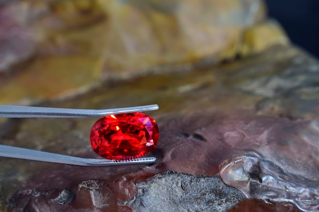 red ruby gemstone