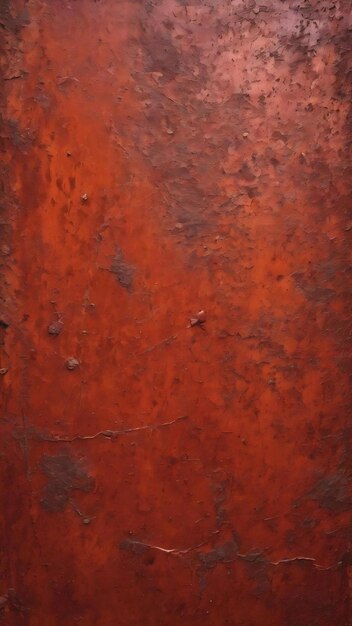 Red rusty grunge metal background or texture with scratches and cracks