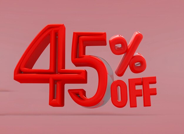 red sale 45 percent off red