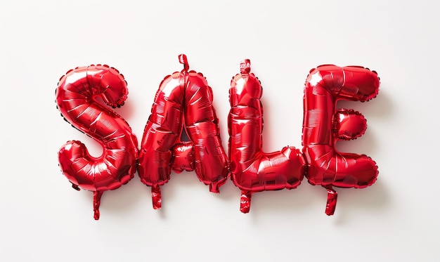Красная распродажа, воздушный шар из гелиевой фольги, баннер для покупок, акция и скидки