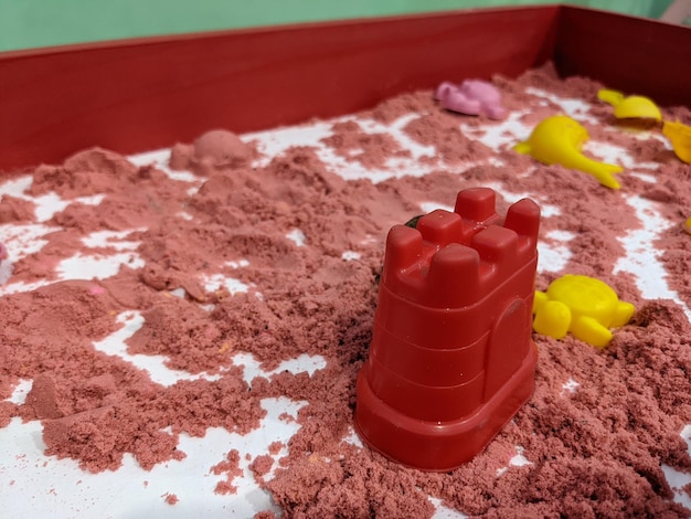 Red Sand build for kid toys with molding