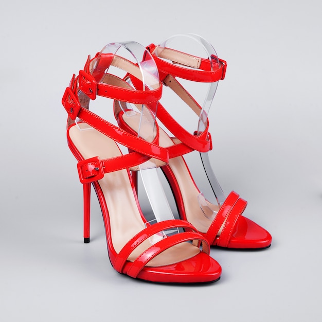 Red  sandals for women