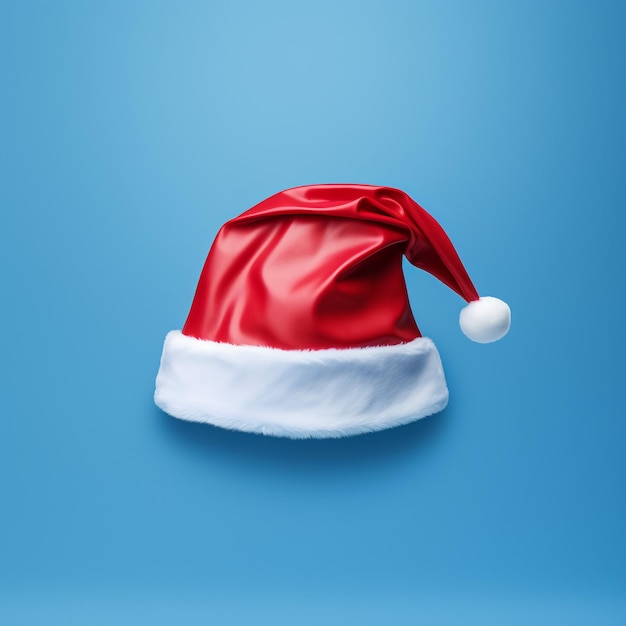 Photo red santa claus hat isolated on transparent background gradient mesh santa claus cap with fur vect