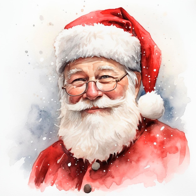 Red Santa Claus year 2024 on a white background